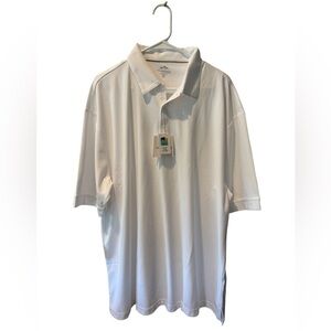 Tri-Mountain Performance White Polo Shirt Moisture Wicking 2XL NWT